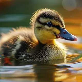 Adorable Duckling on Water by patrika
