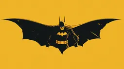 DC Comics Batman Silhouette Orange