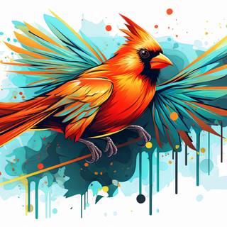 Captivating Majestic Northern Cardinal Vector Art