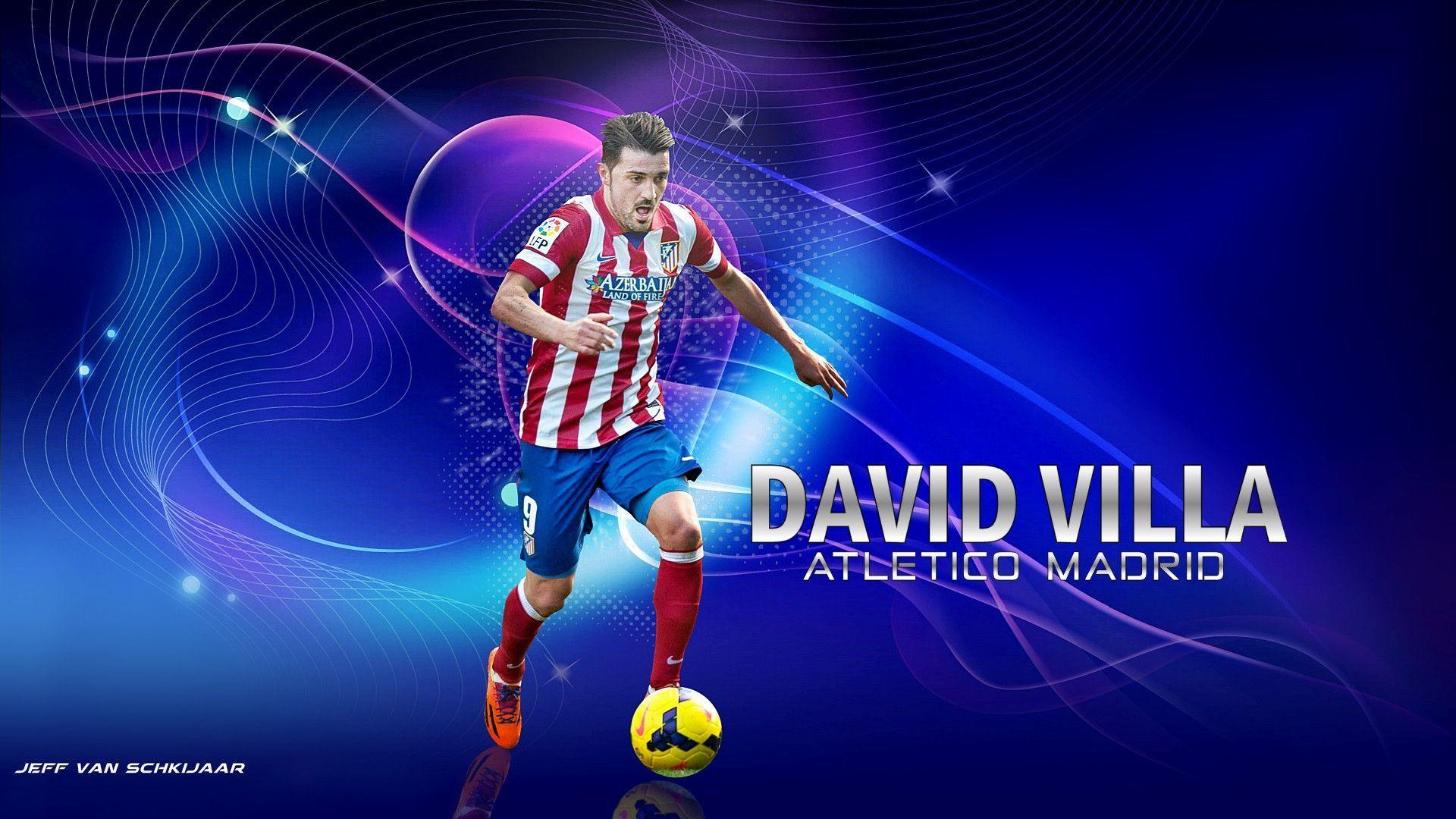 David Villa Atletico Madrid Wallpaper