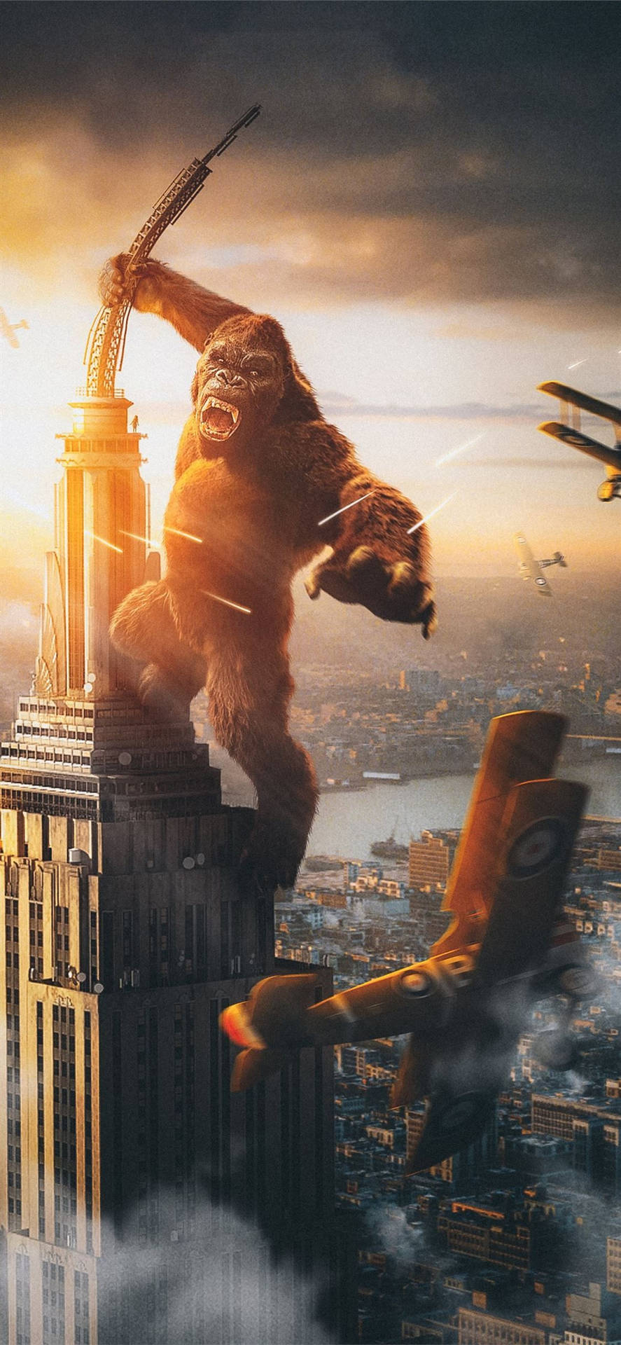 Download Empire State Building In Godzilla Vs Kong Wallpaper