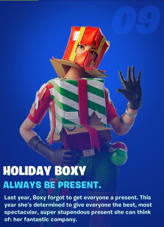 Holiday Boxy Fortnite wallpaper