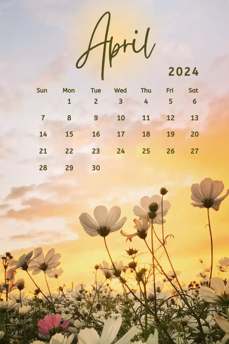 April 2024 Wall Calendar Printable