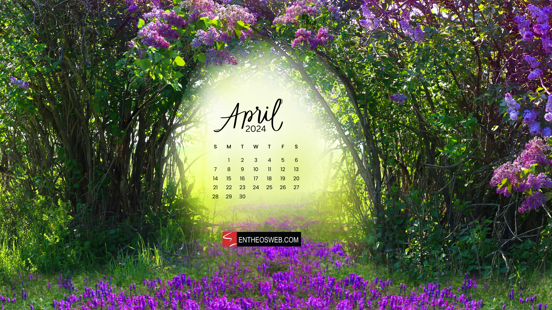 April 2024 Calendar Desktop Wallpaper