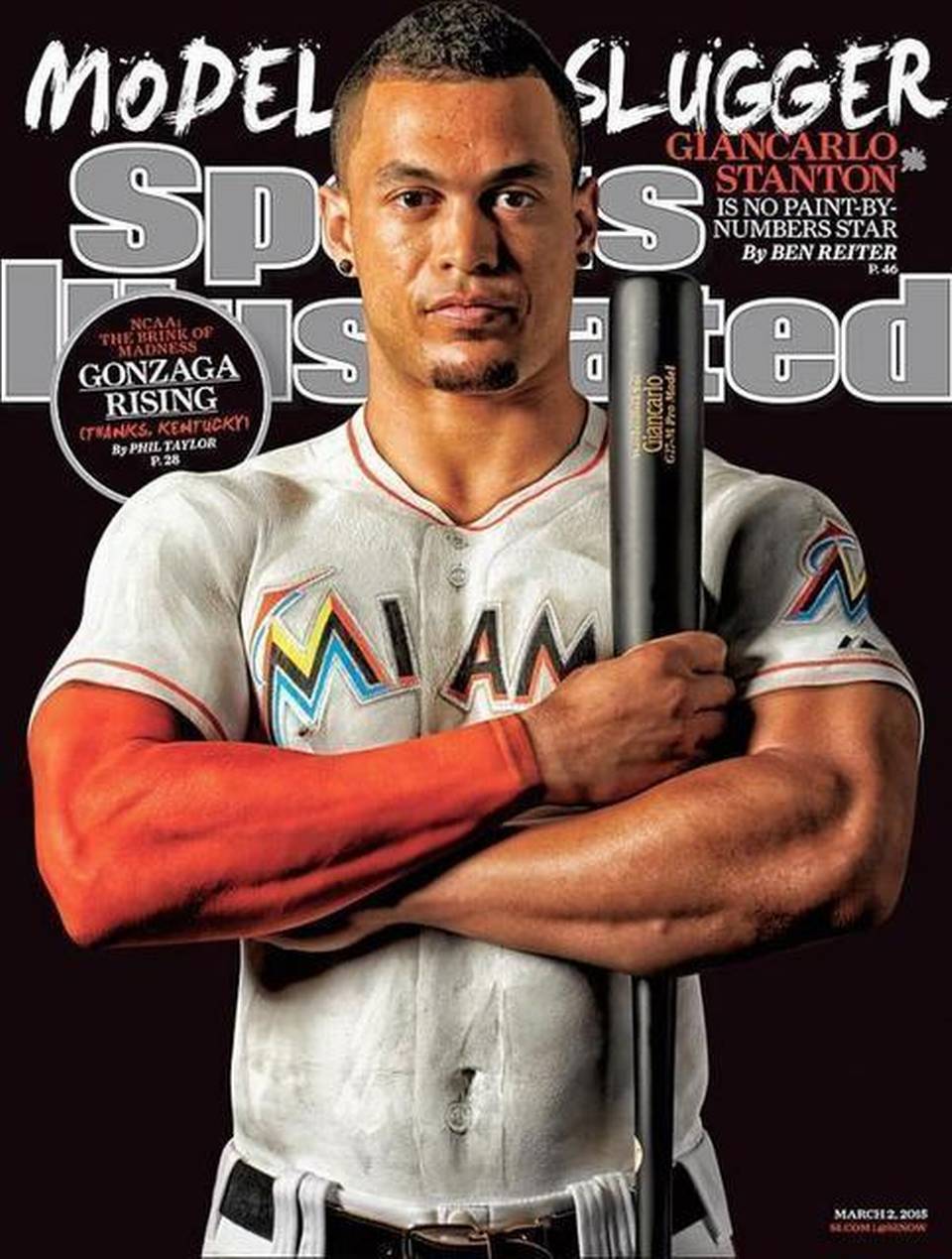 Paint Clad Marlins Slugger Giancarlo Stanton Covers Latest Issue
