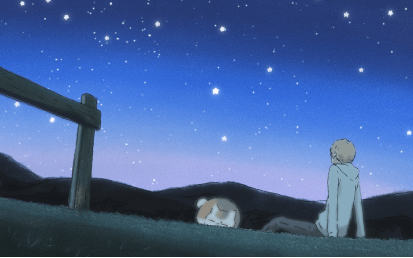 Thought I'd share some wallpaper I made from the Natsume Yuujinchou