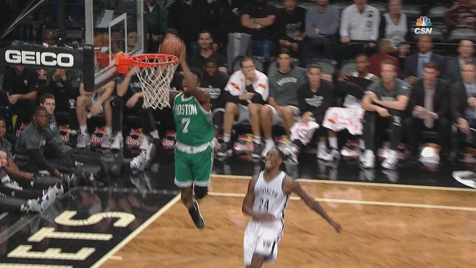 Celtics Rewind: Jaylen Brown With An Alley Oop From Smart. NBC