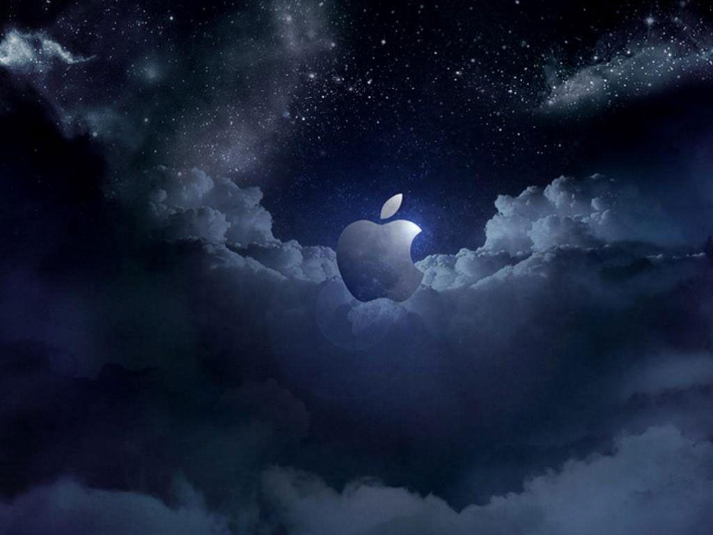 Cloudy Apple Logo Tablet wallpaper and background