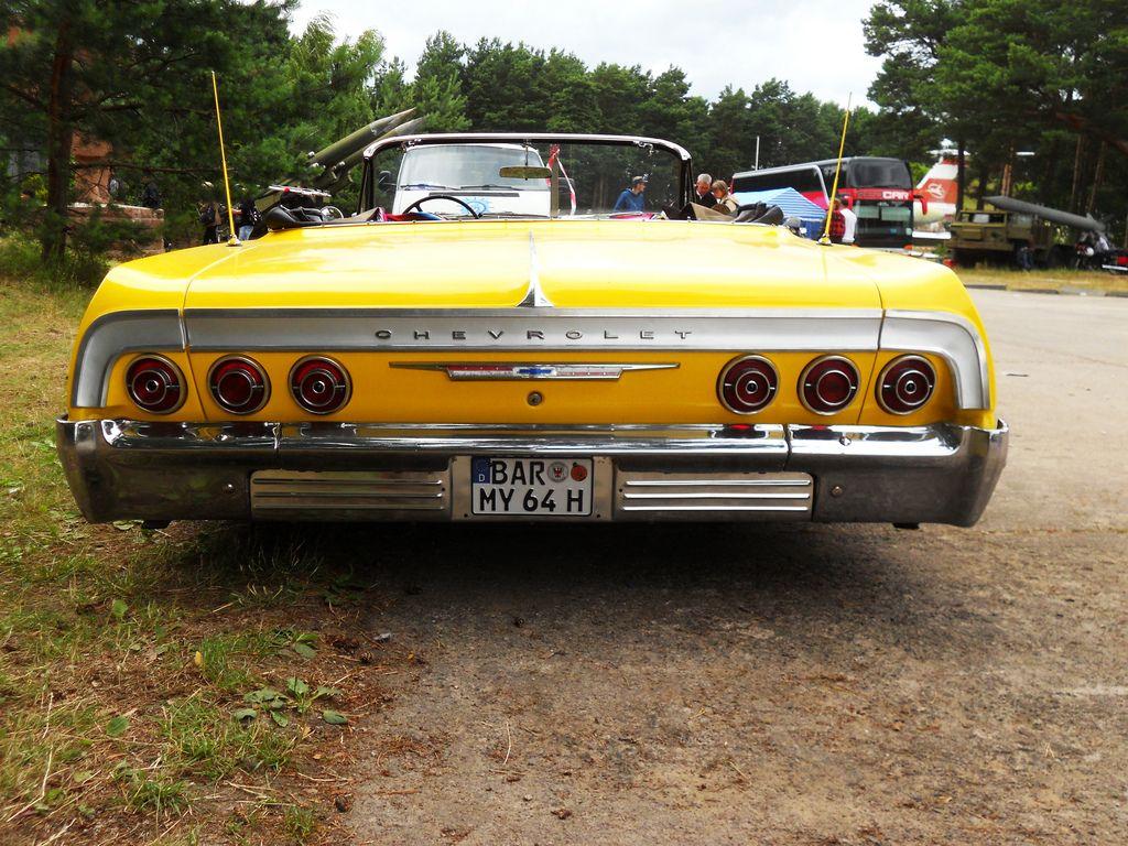 Yellow On 1964 Chevrolet Impala Convertible Low Rider Six