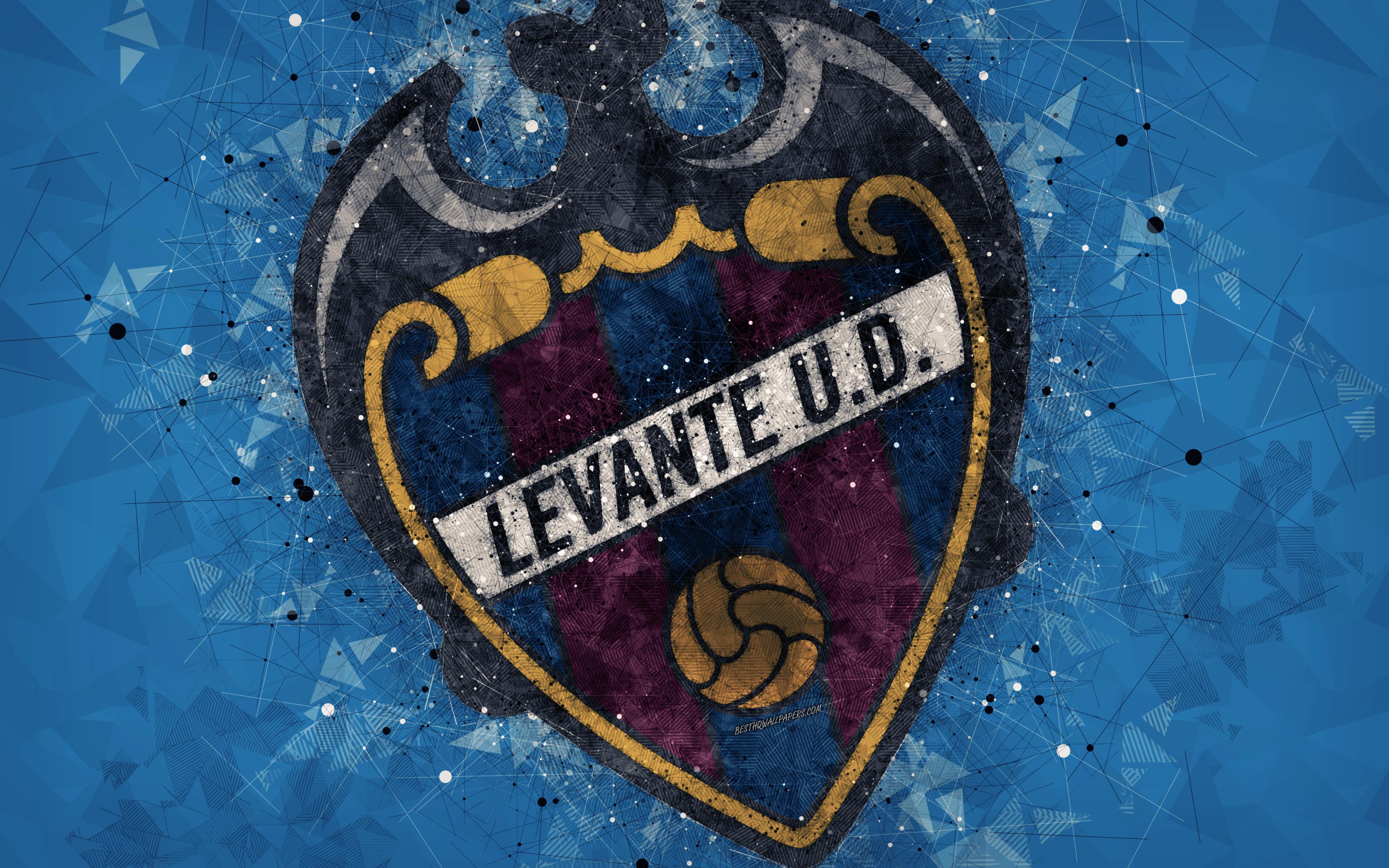 Download wallpaper Levante UD, 4k, creative logo, Spanish football