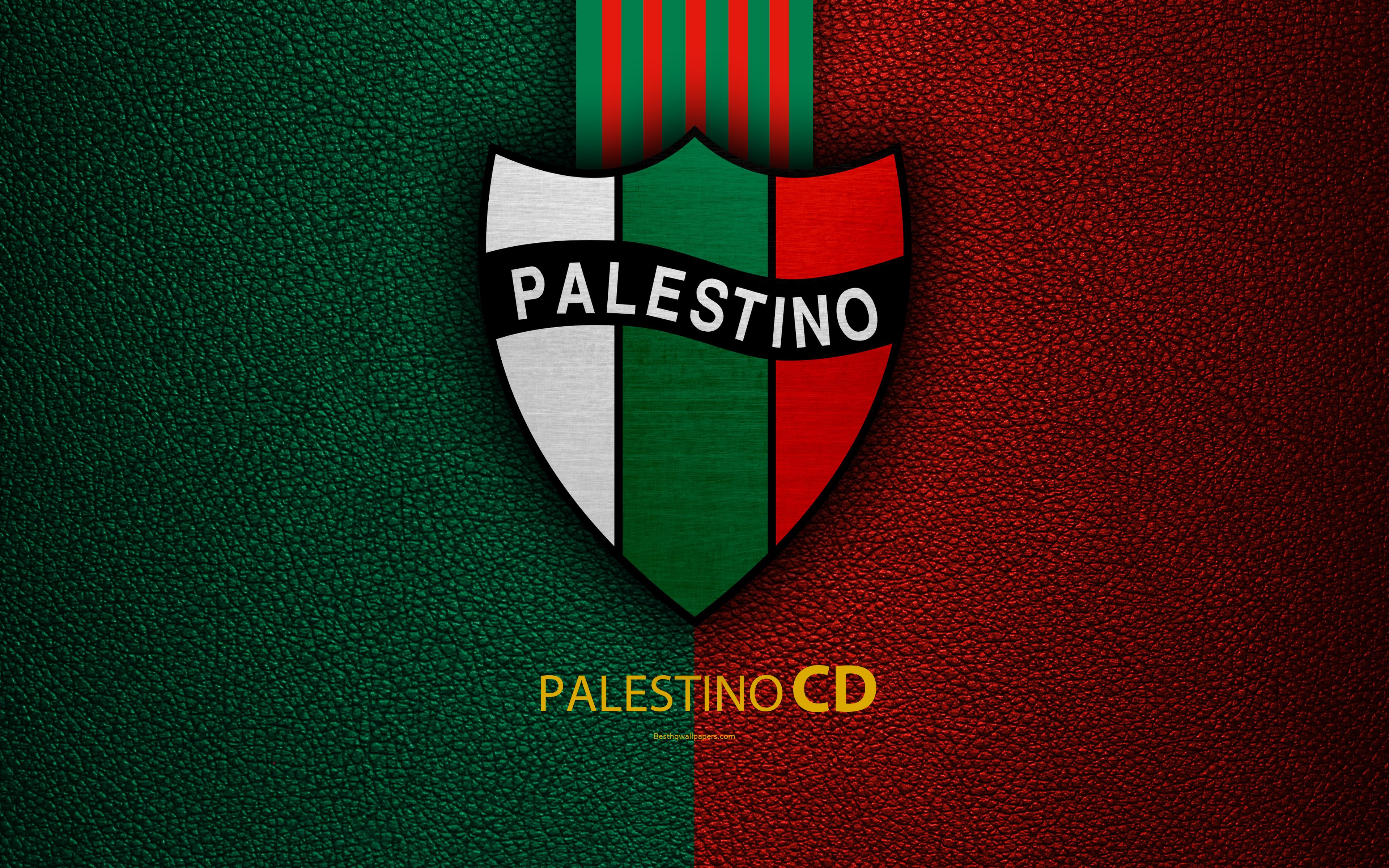 Download wallpaper Club Deportivo Palestino, 4k, logo, leather