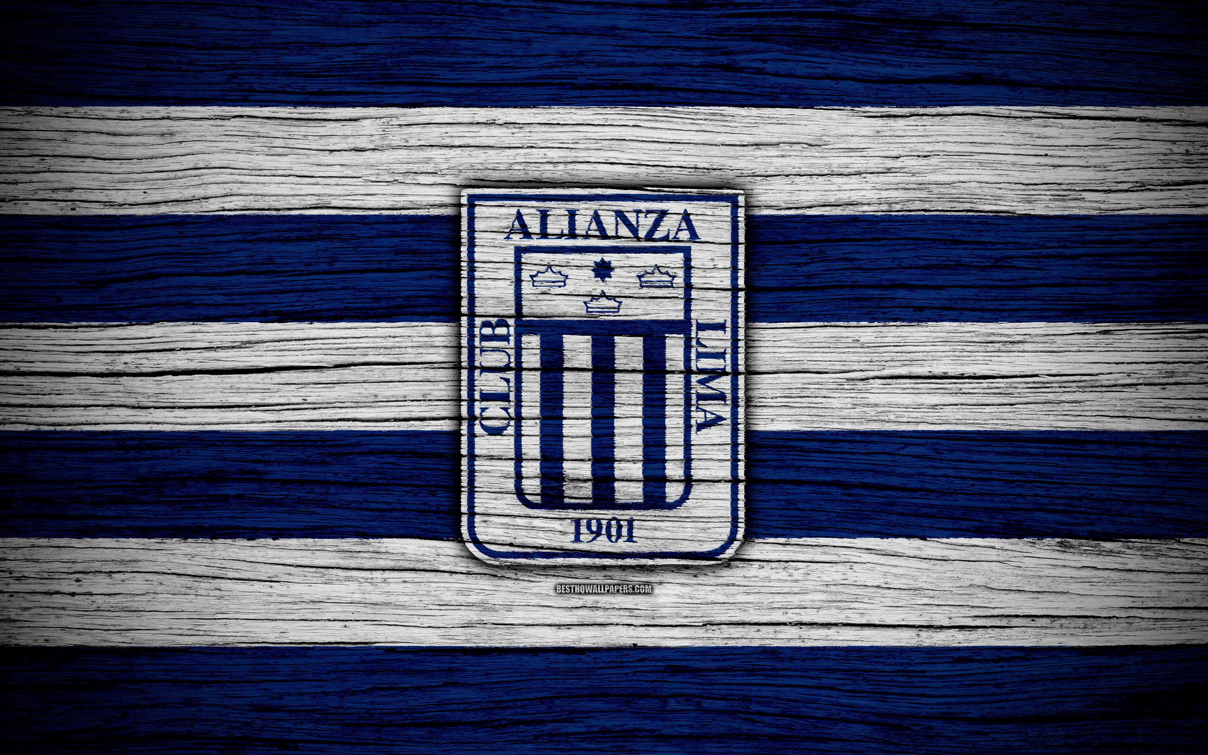 Download wallpaper Alianza Lima FC, 4k, Peruvian Primera Division