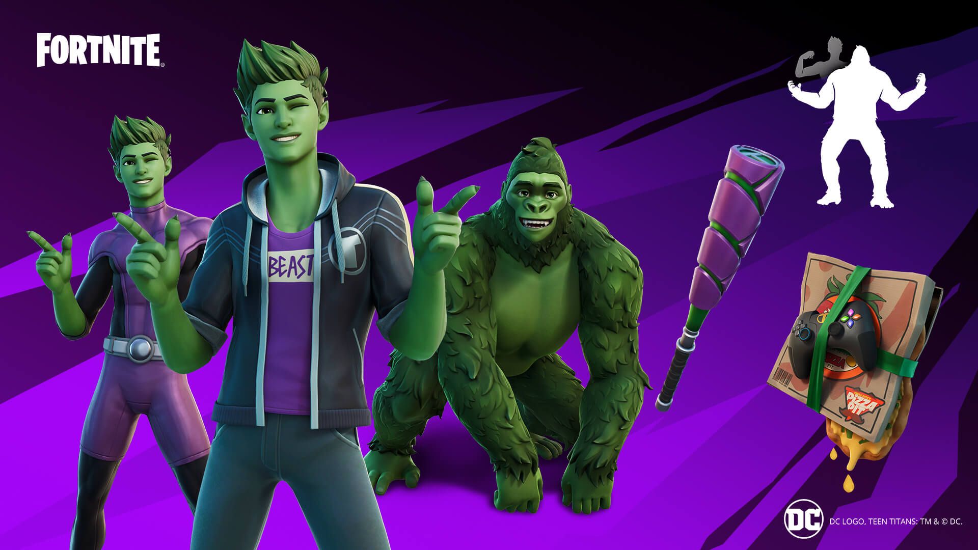 DC's Beast Boy Unites with Raven in Fortnite to Unlock His Outfit Early with the Teen Titans Cup!