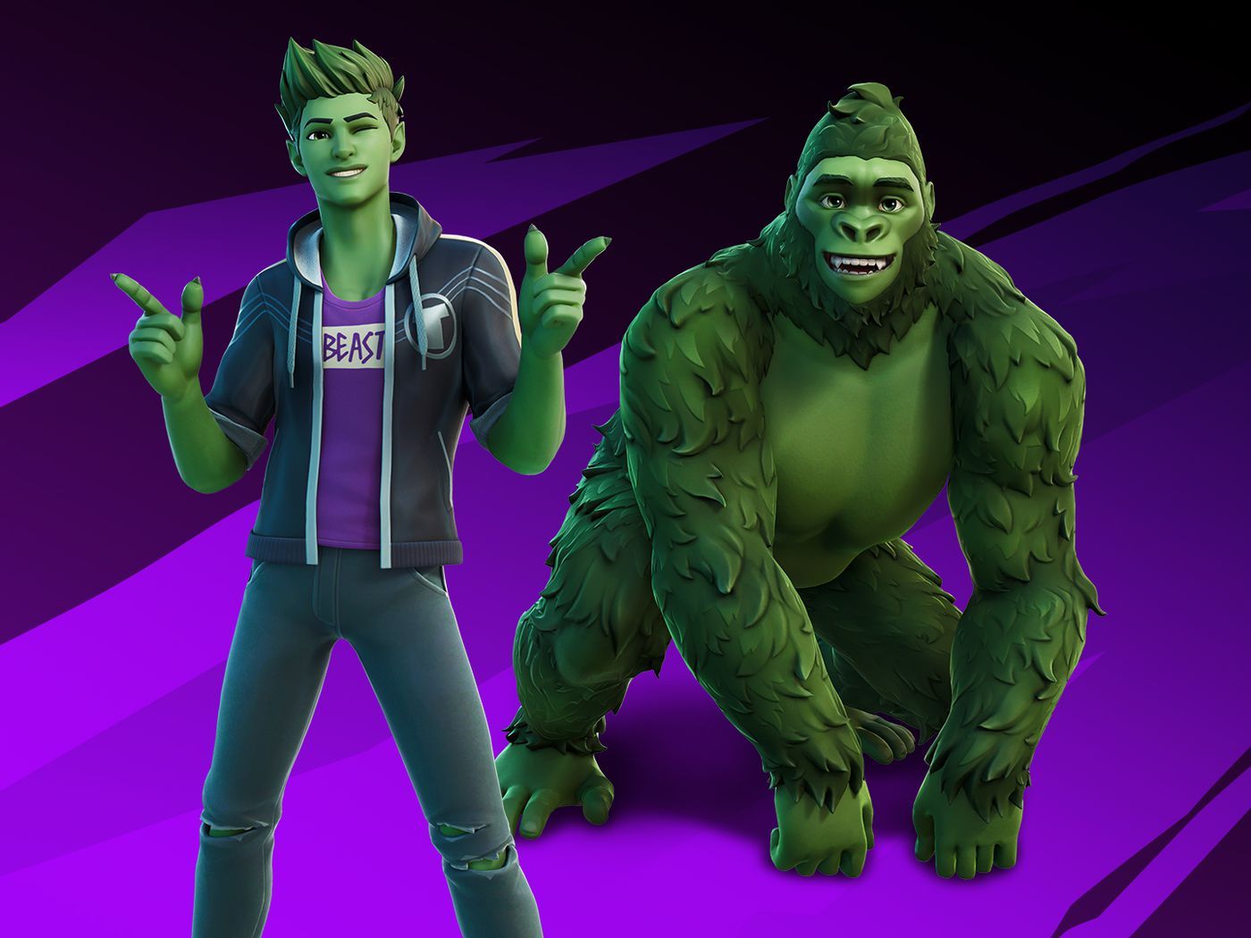 DC's Beast Boy hits Fortnite, teams up with new squeeze Raven